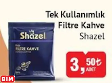 SHAZEL TEK KULLANIMLIK FİLTRE KAHVE